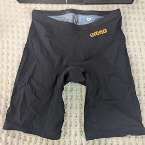 Arena Powerskin Carbon Air2 Jammer Tech Suit Swimsuit Back Black/Gold, Size 34